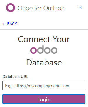 Entering the LeanSoft database URL