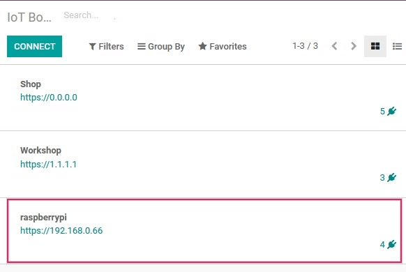 The IoT box has been successfully configured on the LeanSoft database.