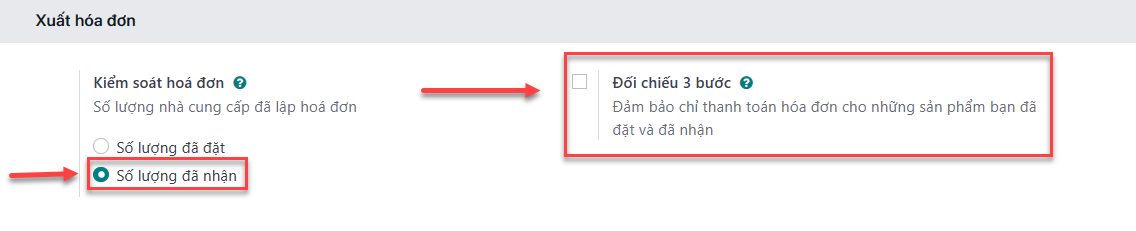 Tính năng So sánh 3 hạng mục đã kích hoạt trong cài đặt mua hàng.