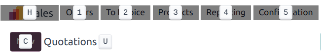 A selection of keyboard shortcuts in LeanSoft.