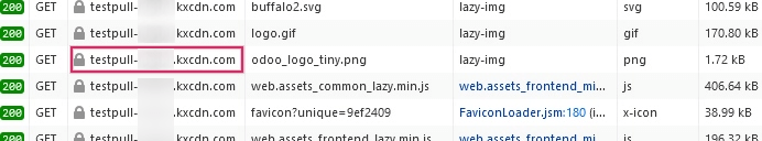 The CDN Base URL can be seen using the inspect function on the LeanSoft website.